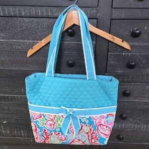 Colorful Quilted Tote Bag